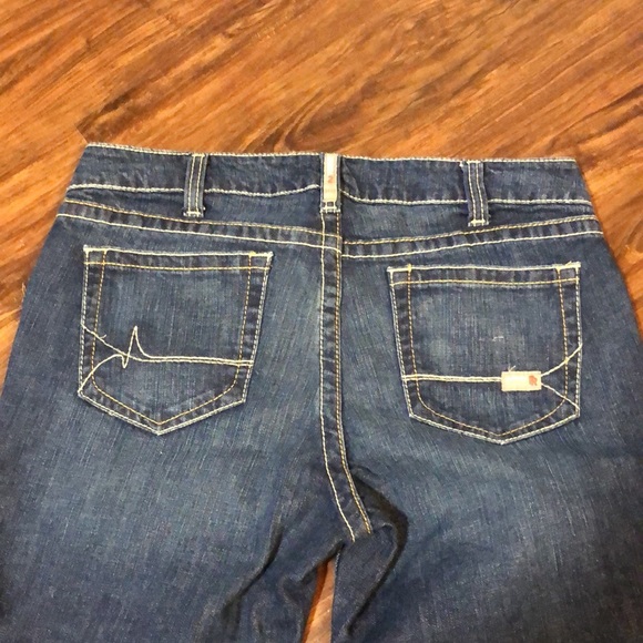 Artist 32x28 Mid Rise bootcut fire resistant denim blue work jeans EUC - Picture 7 of 7